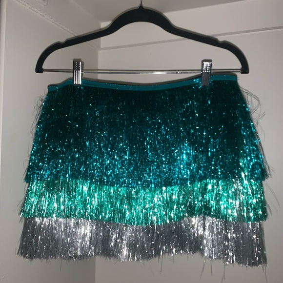 Nasty Gal Pants - NASTY GAL MULTICOLORED TIMSEL FRINGE SHORTS - US SIZE 12 -NEW WITH TAGS